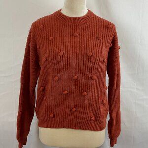 Marine Layer Sweater S Rust Red Long Sleeve Balls
